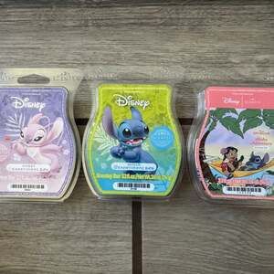 Scentsy Wax Bars Angel Experiment 624, Stitch 626 & Lilo And Stitch Lot of 3